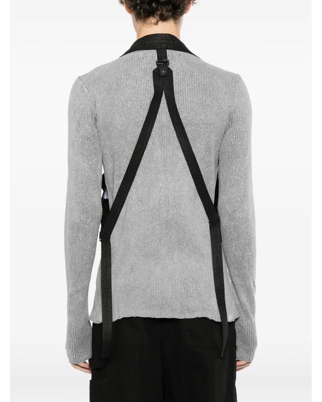 Julius Black Multi-Strap Utility Vest for men