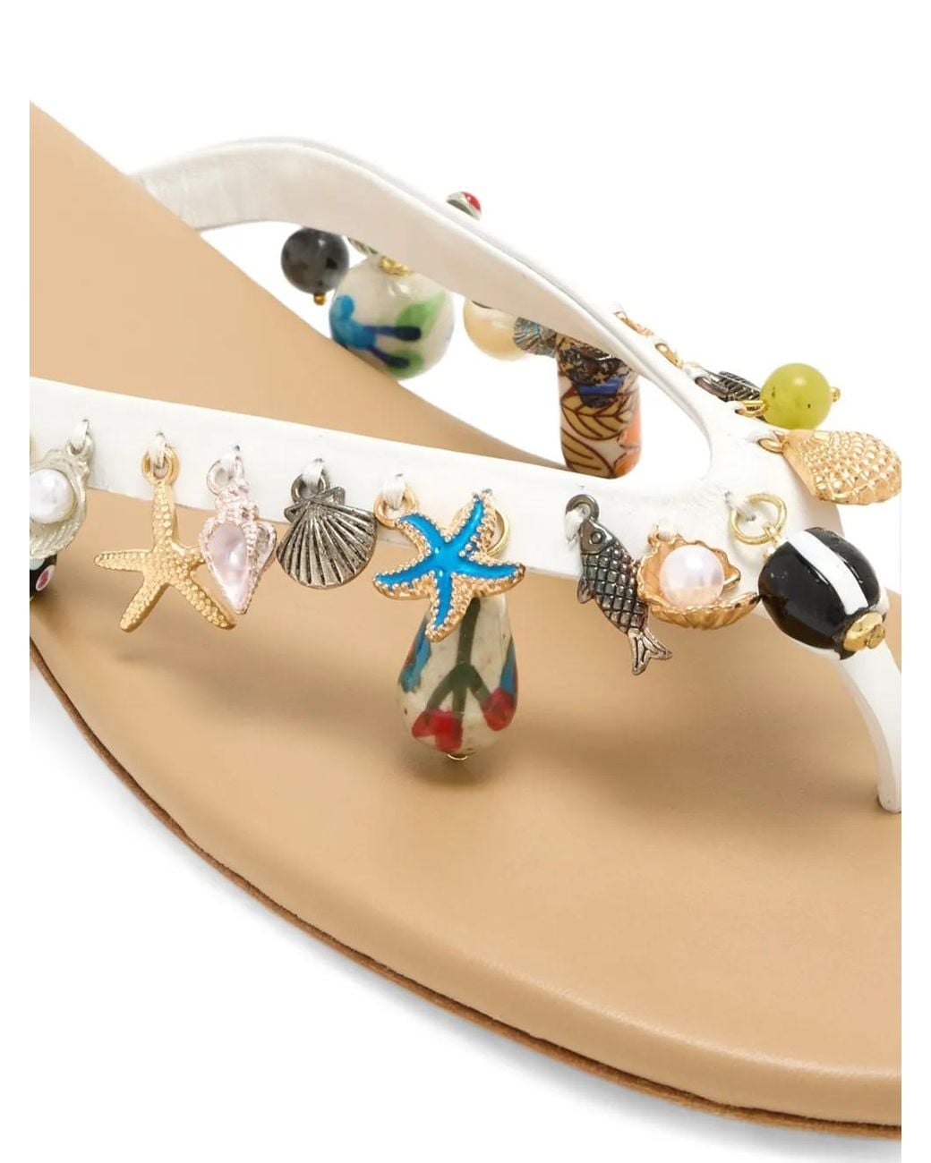 Christopher Esber White Memento Charm Sandals