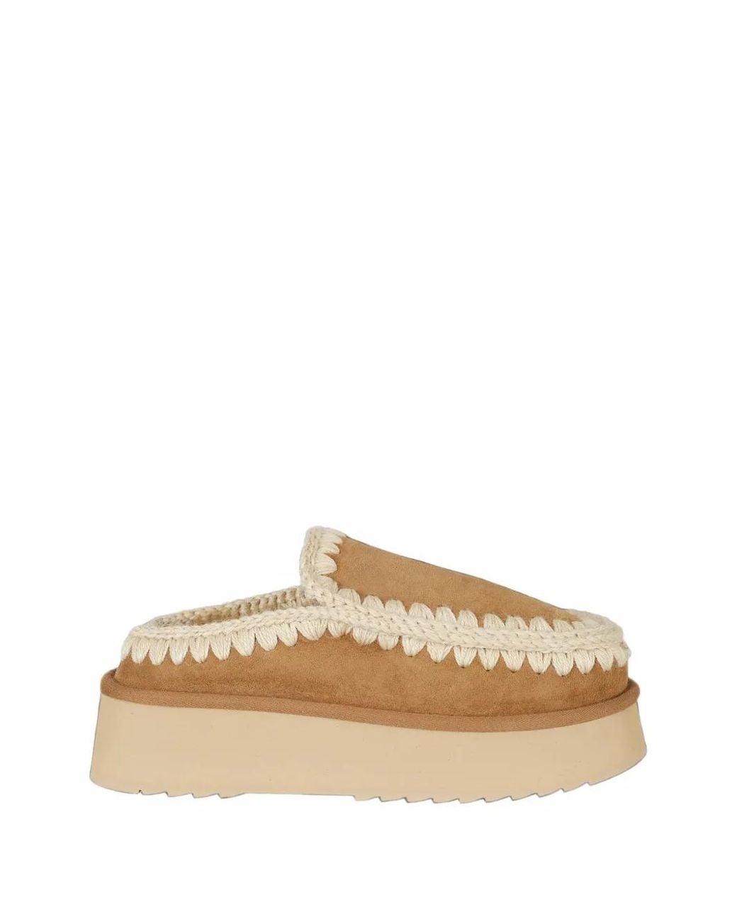 Mou Natural Eskimo Platform Slippers