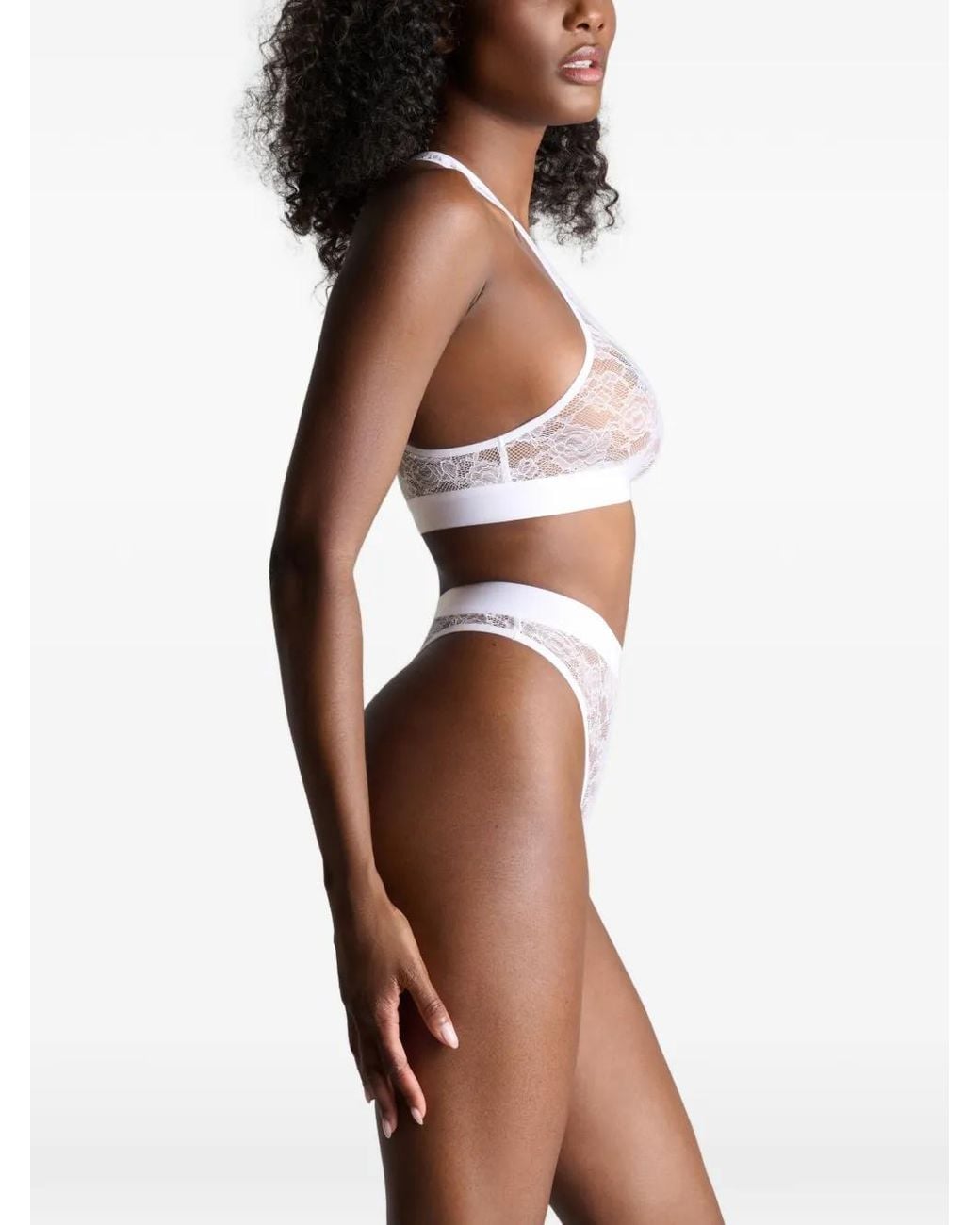 Maison Close White Flashback Lace Bralette