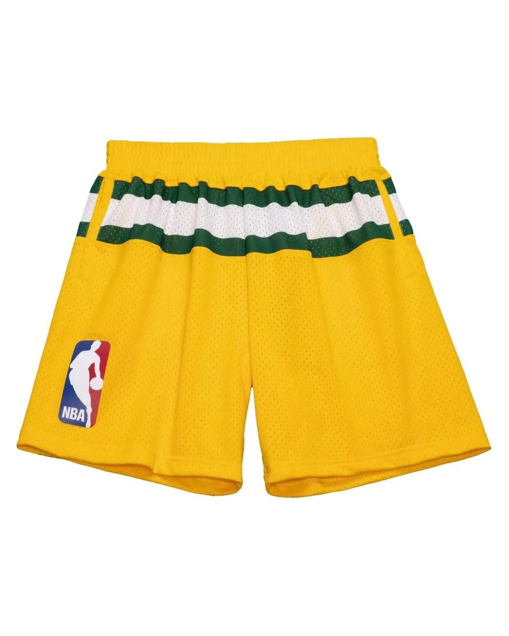 Mitchell & Ness Yellow 2003 Seattle Supersonics Swingman Shorts for men