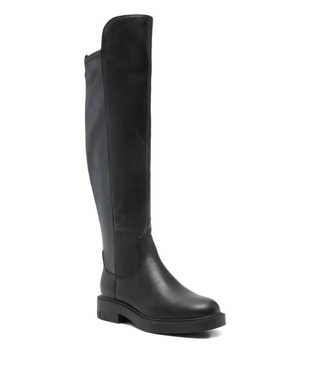 Guess Black Zip-Up Knee-High Boots