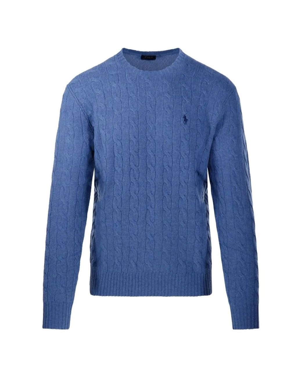 Ralph Lauren Blue Cable-Knit Sweater for men
