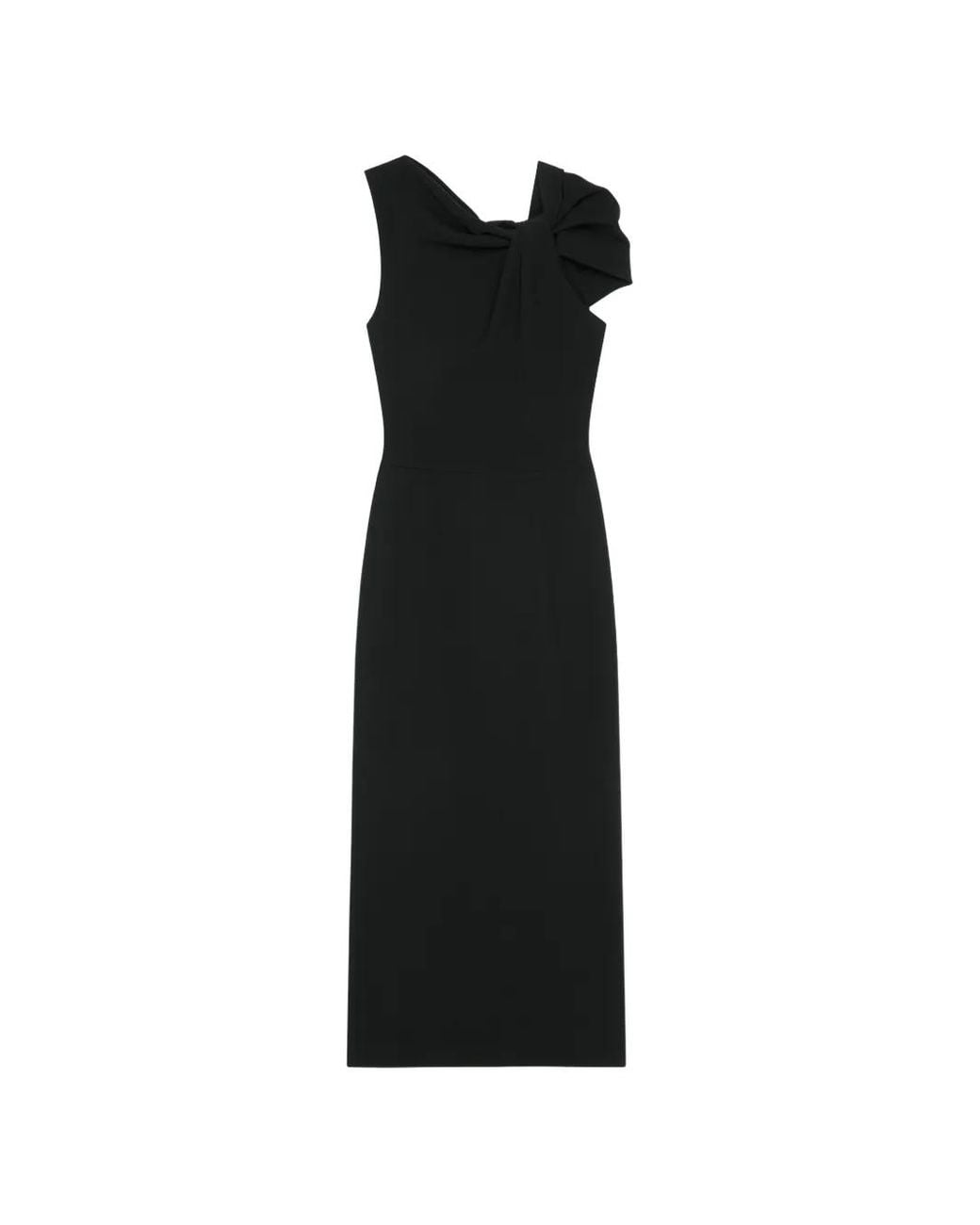 Givenchy Black Draped Pencil Dress