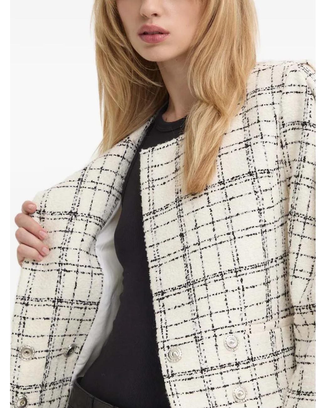 IRO White Plaid Jacket