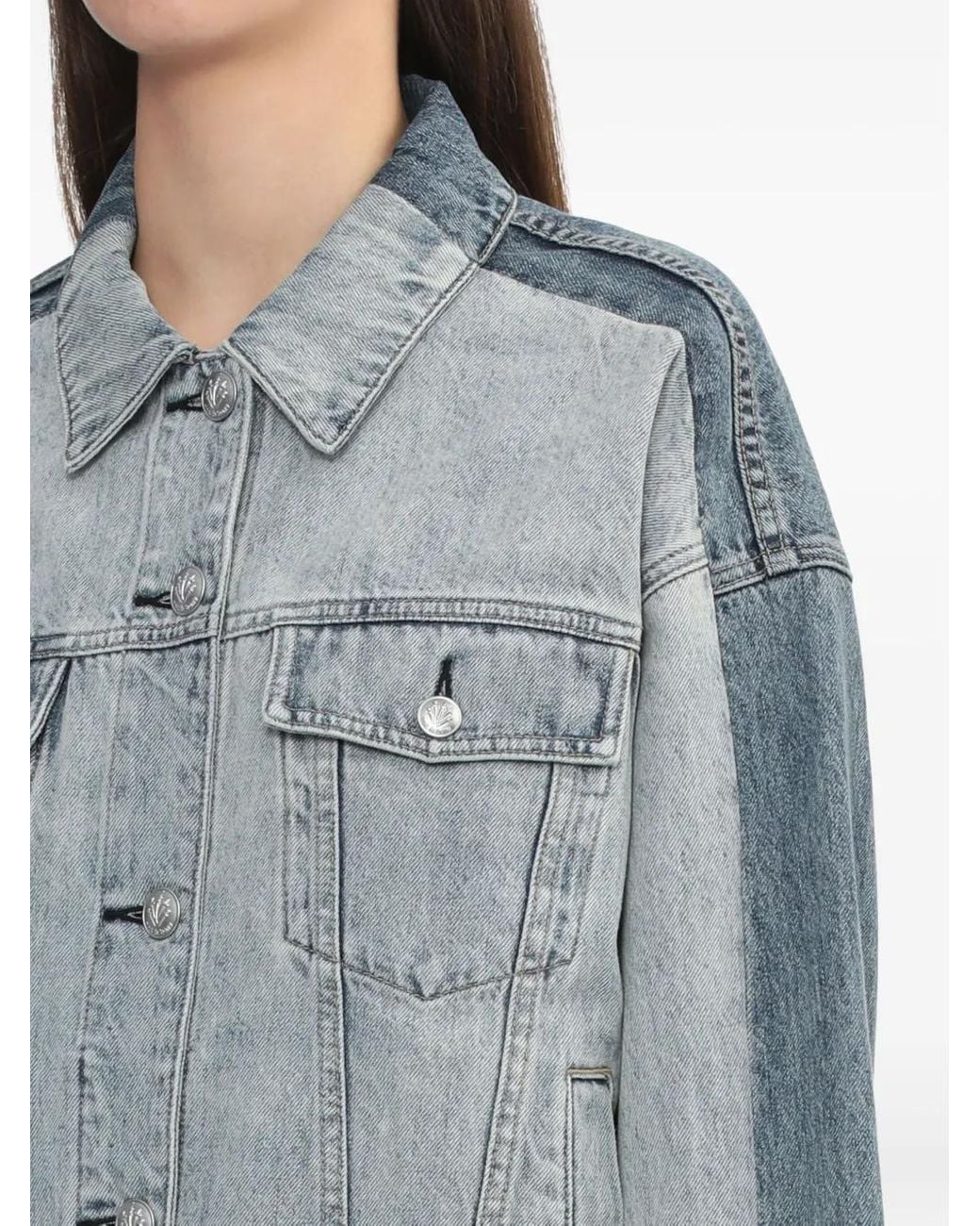 Rag & Bone Blue Panelled Button Jacket