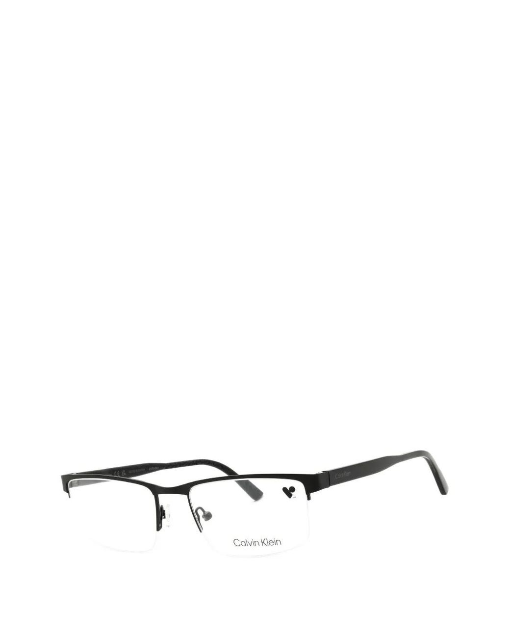 Calvin Klein White Square-Frame Glasses for men