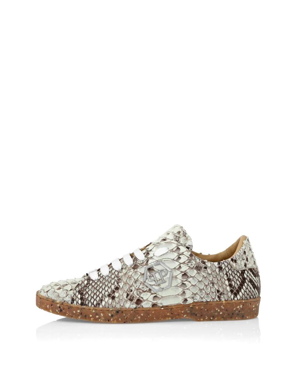 Philipp Plein Pythonleder-Sneakers in White für Herren