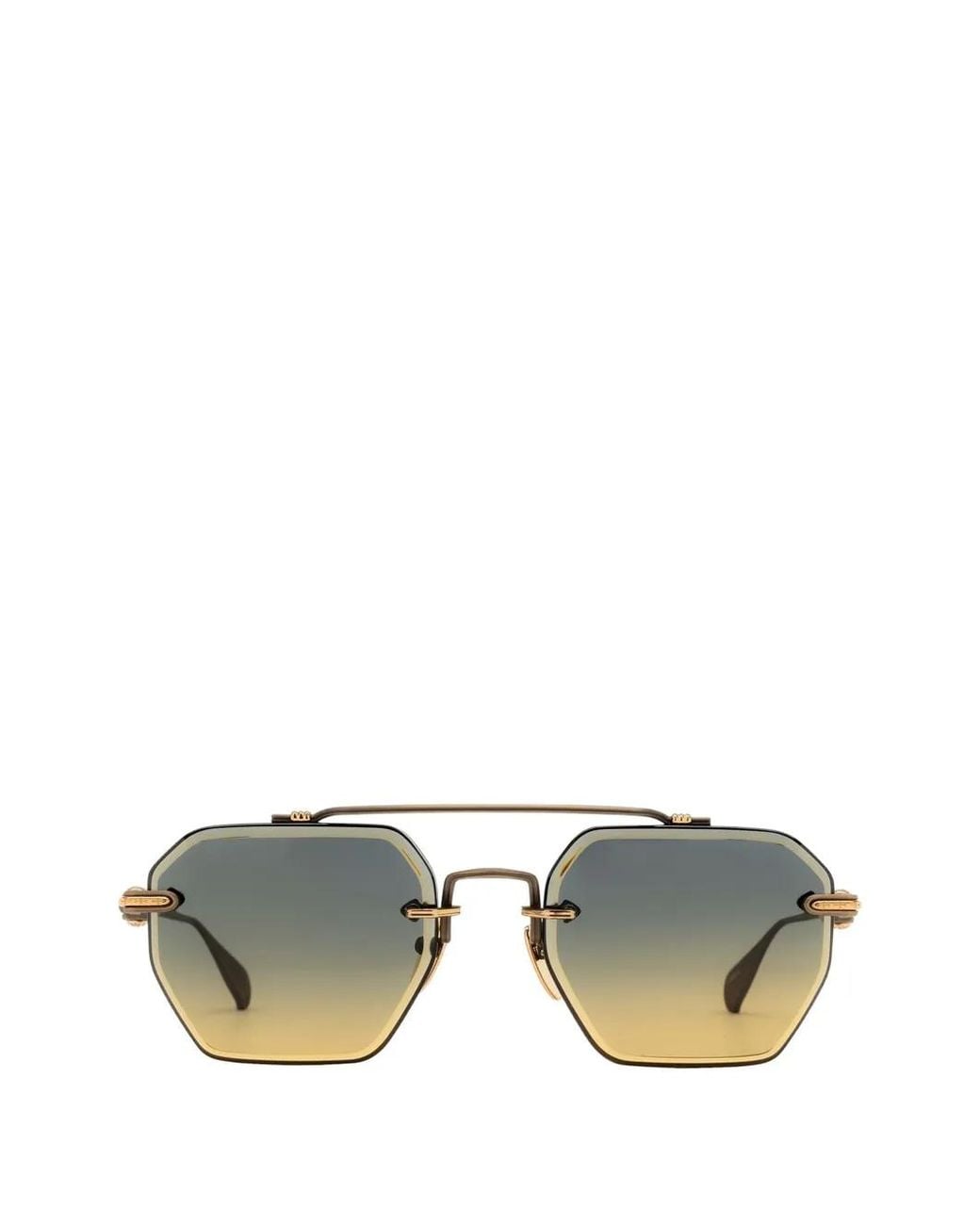 Chrome Hearts Gray Fistomania Geometric-Frame Sunglasses