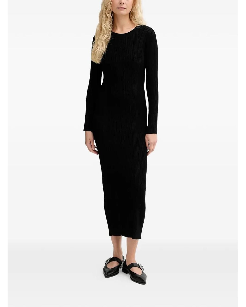 Sessun Black Cut-Out Midi Dress