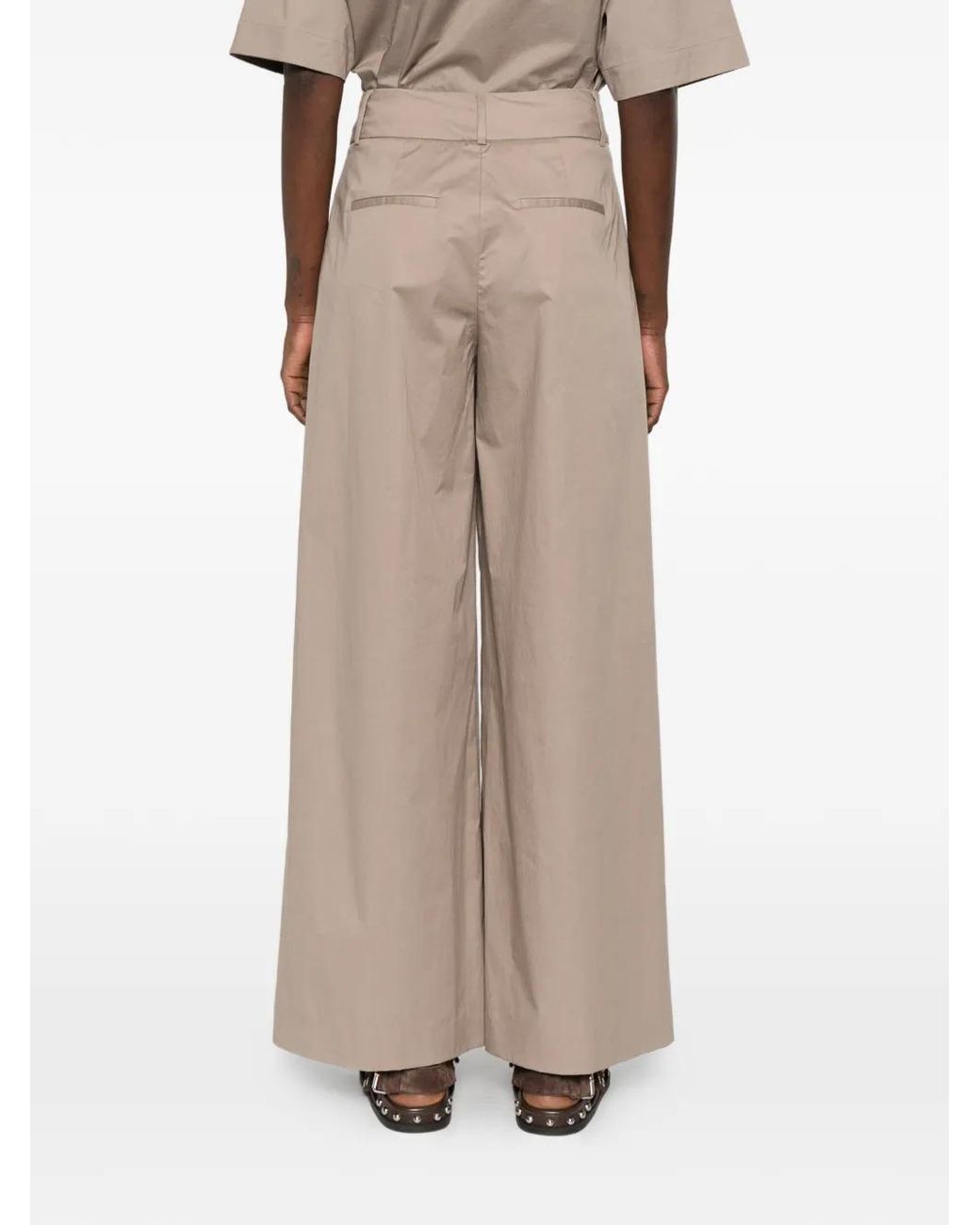 Peserico Natural Pleated Trousers