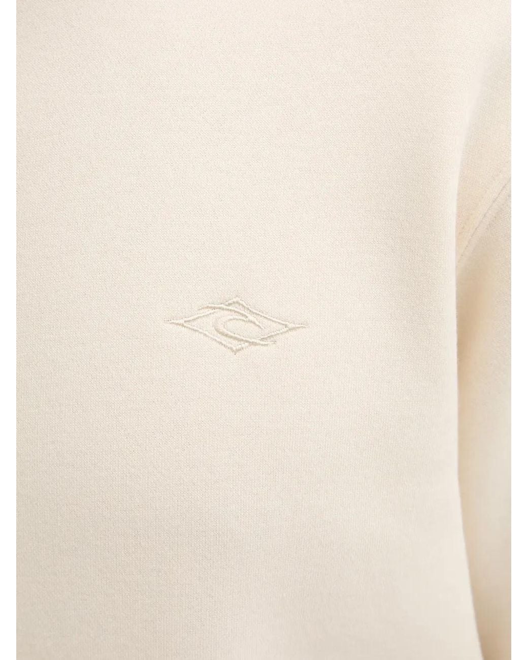 Rip Curl White Classic Surf Logo-Embroidered Crew-Neck Sweater for men