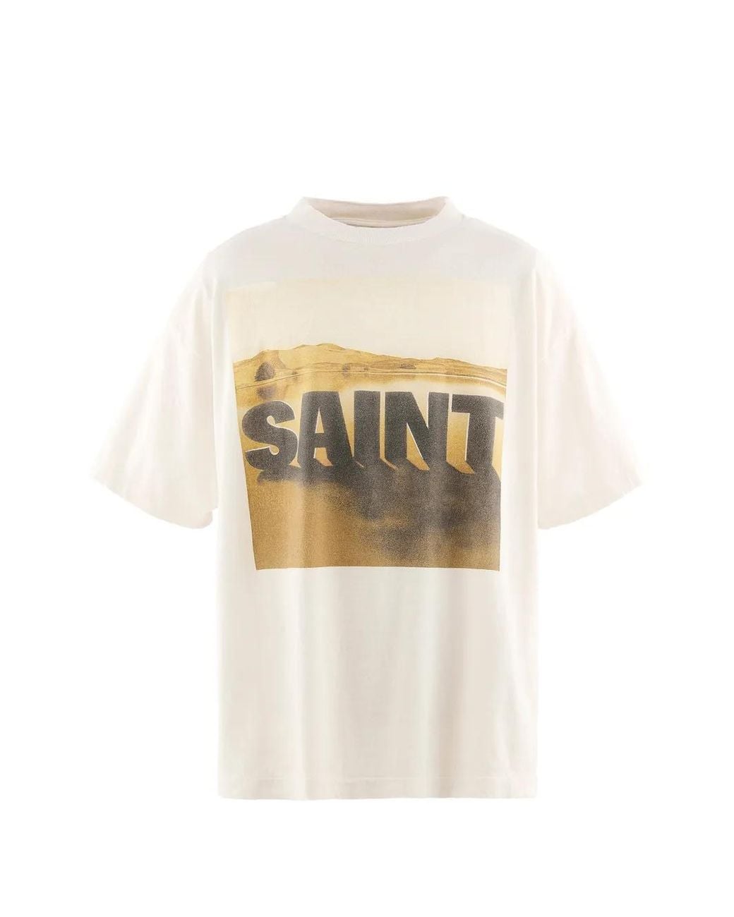 SAINT Mxxxxxx White Graphic-Print T-Shirt for men