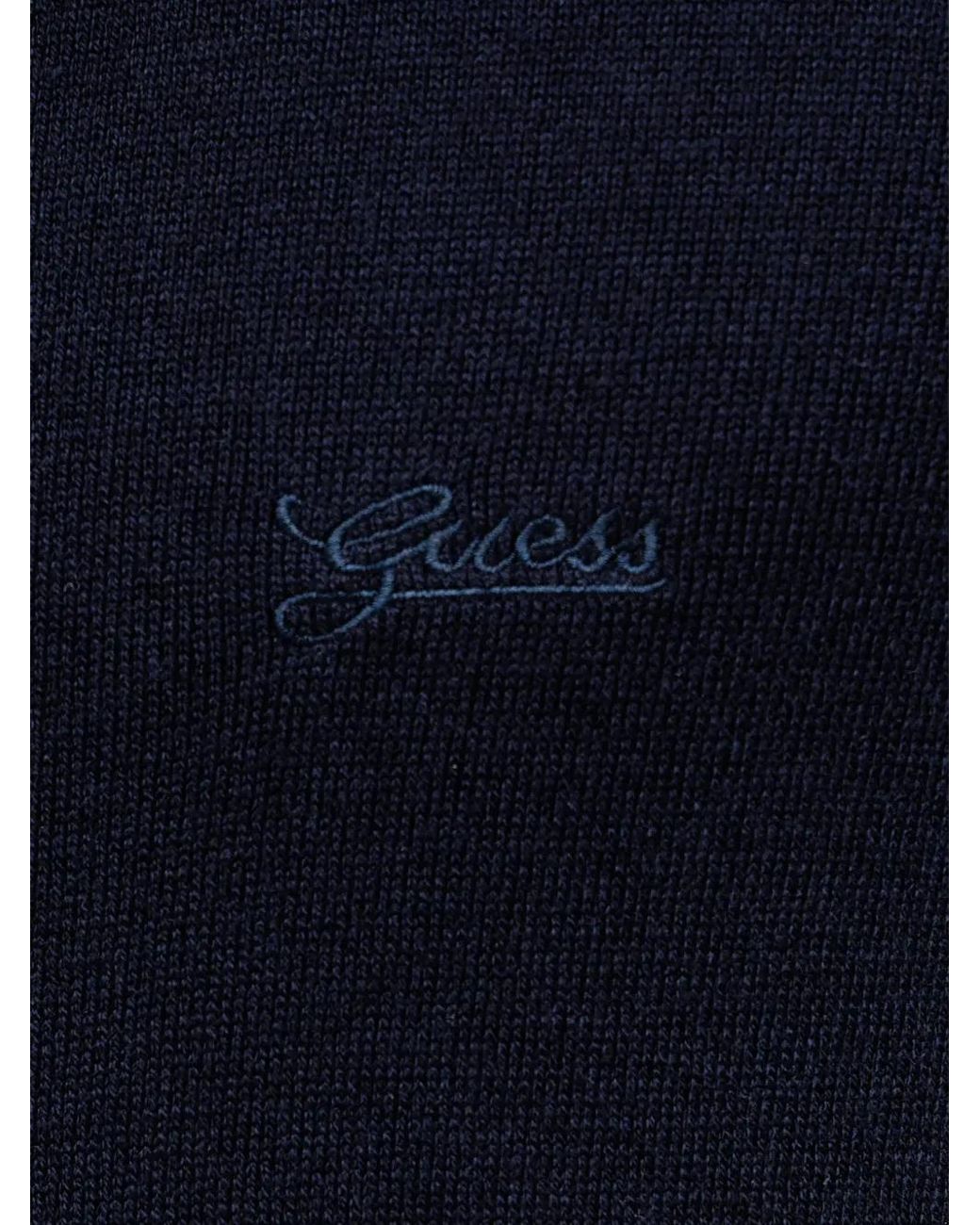 Guess Blue Crewneck Long-Sleeve Sweater for men