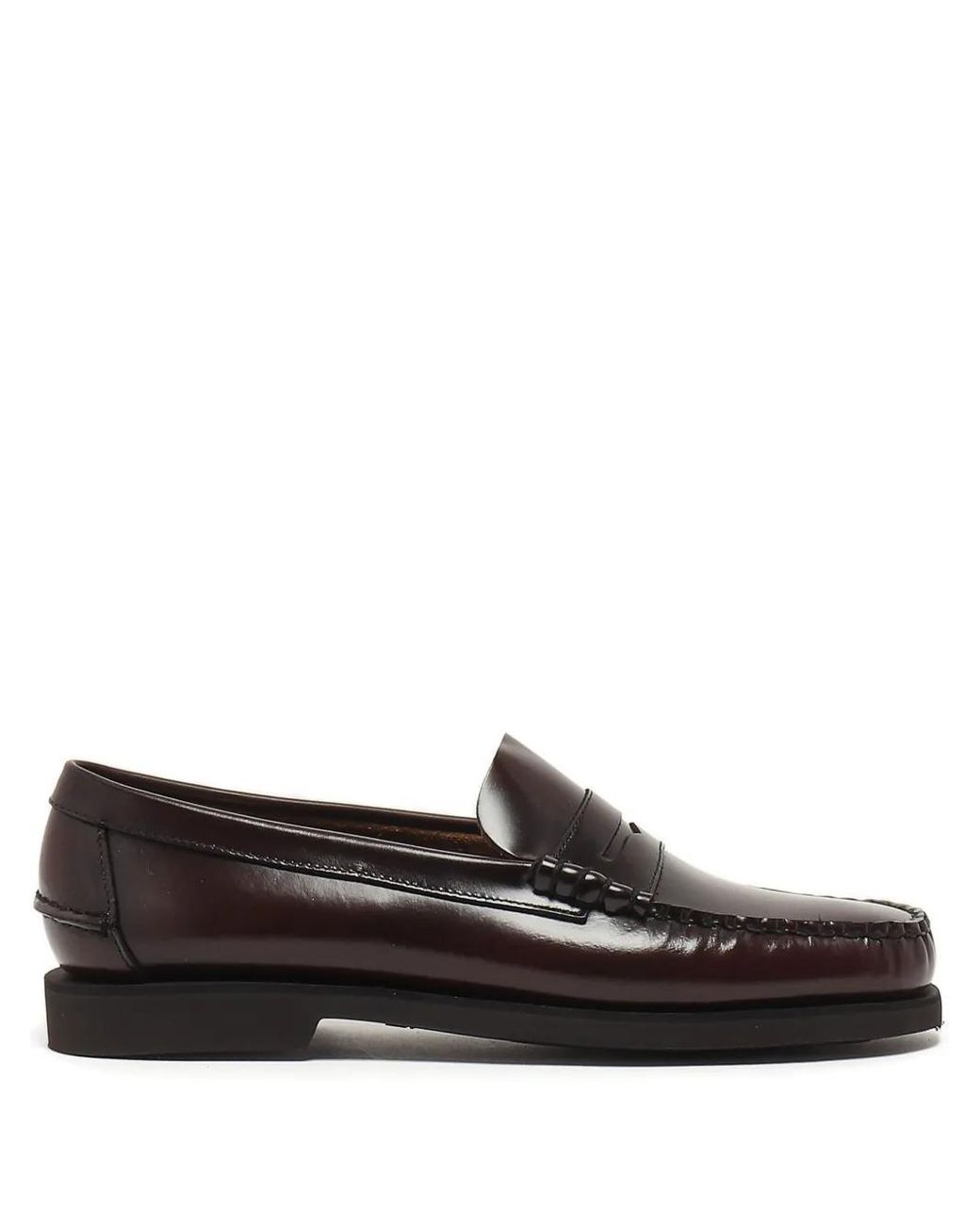Sebago Black Dan Po Leather Penny Loafers for men