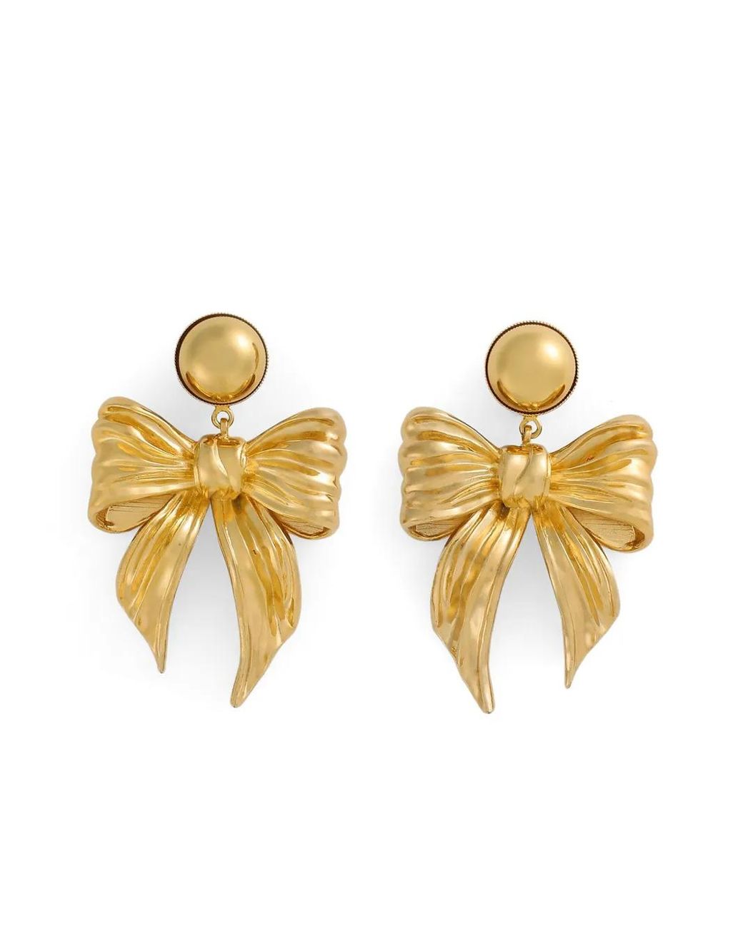 Dolce & Gabbana Metallic Bow Earrings