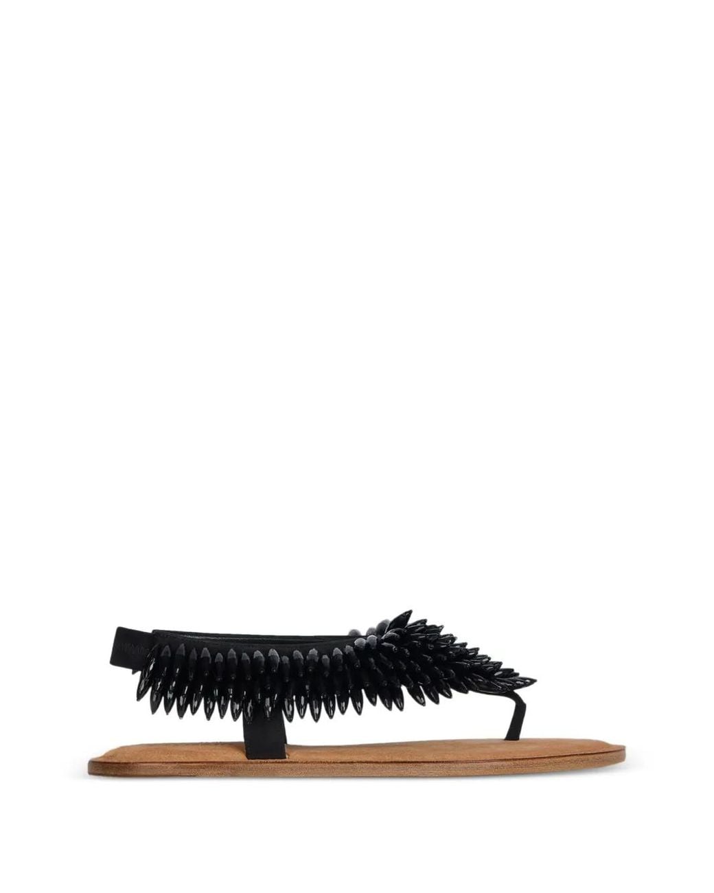 Balmain White Flat Sandals