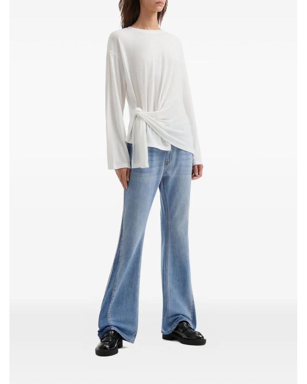 B+ AB White Asymmetric Knot Top