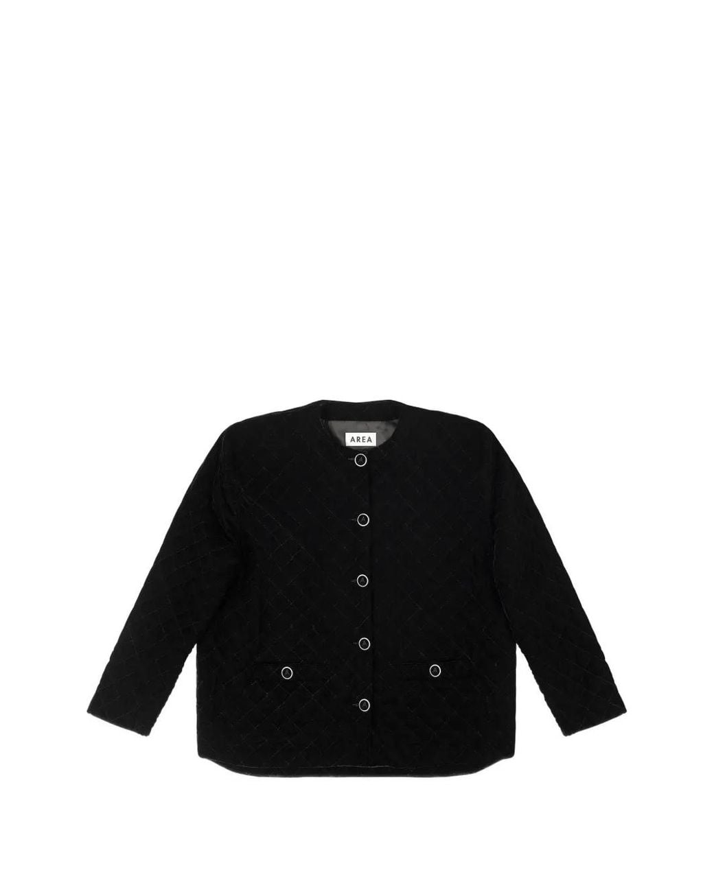 Area Black Quilted Velvet Jacket