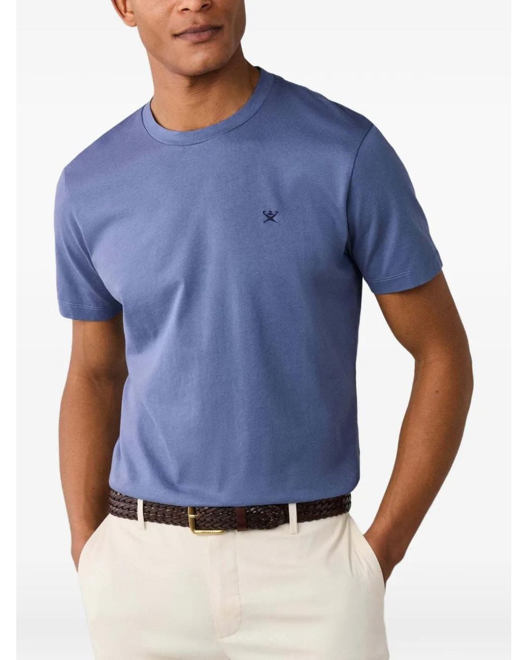Hackett Blue Hackett Basic T-Shirt Ss Logo Tee for men