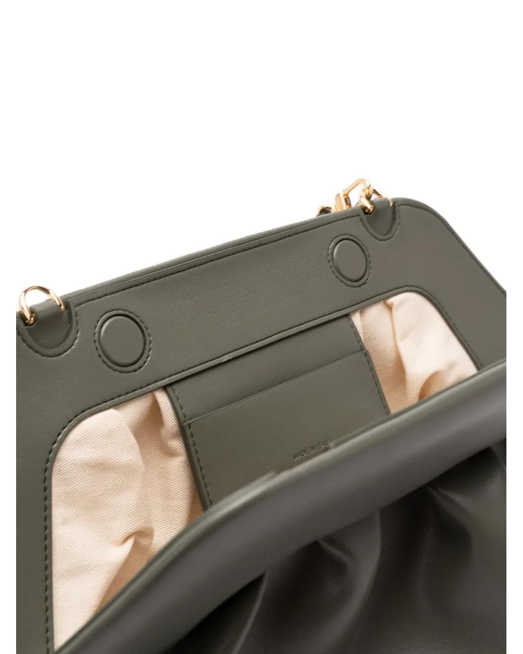 THEMOIRÈ Green Bios Ruched Clutch Bag