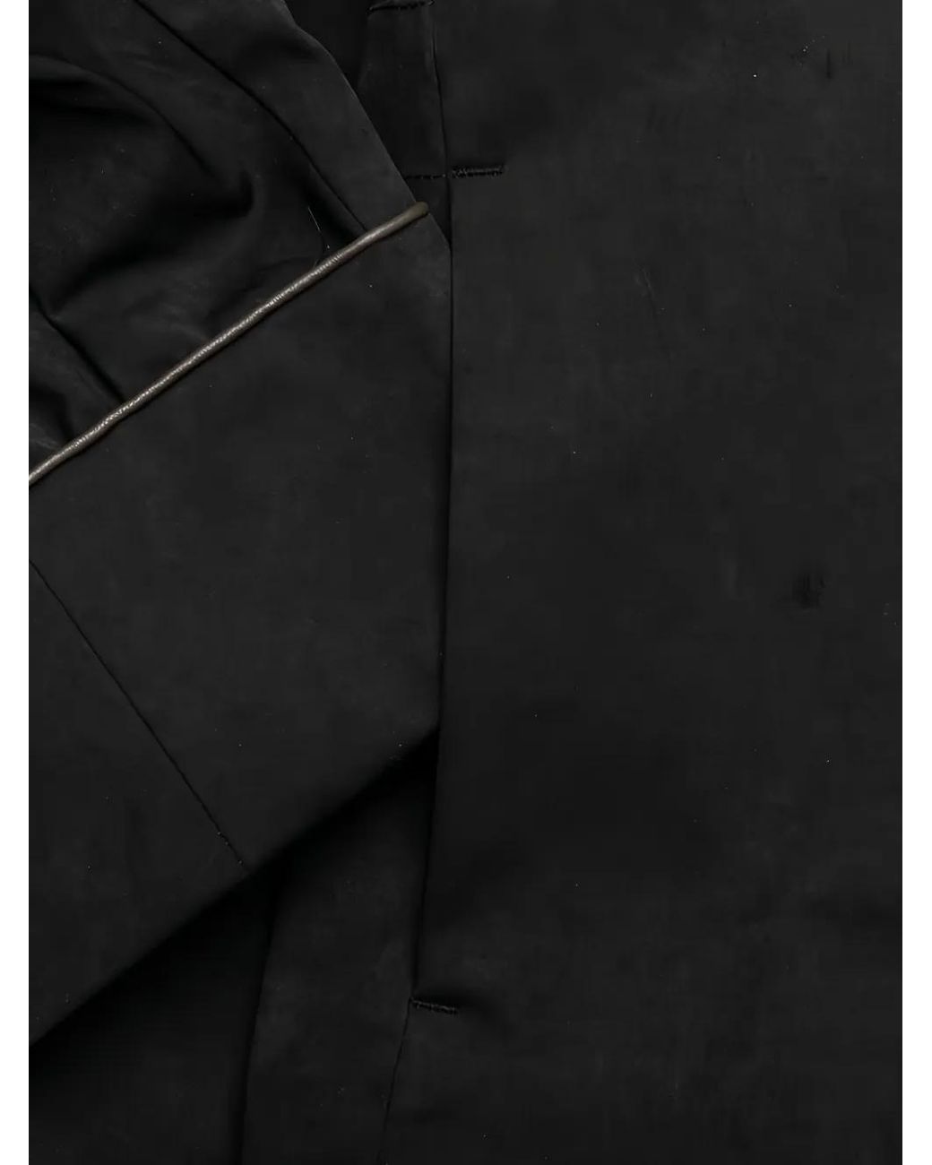 Sacai Black Contrasting-Trim Shirt Jacket for men