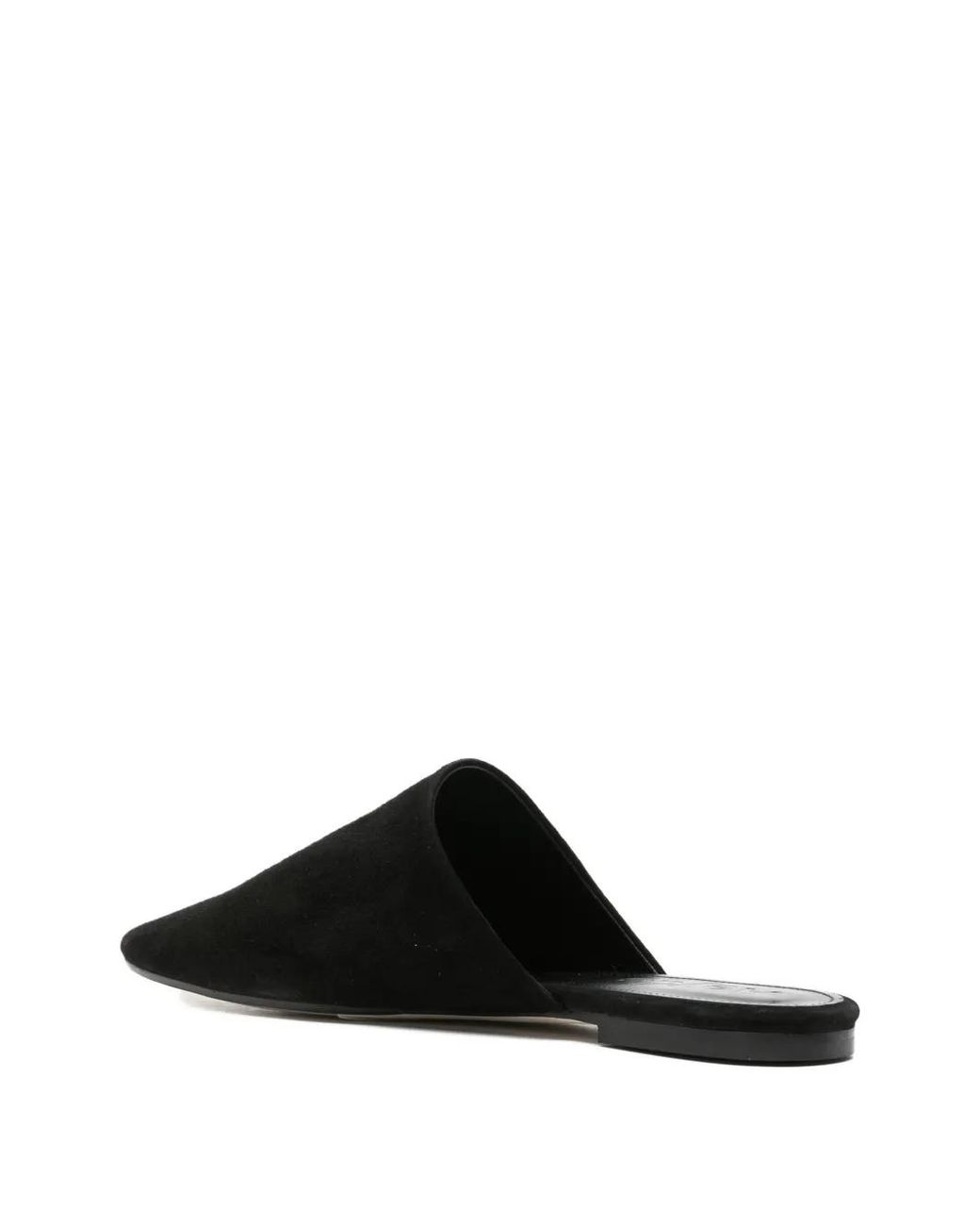Aeyde Black Mules Rega En Daim À Bout Rond