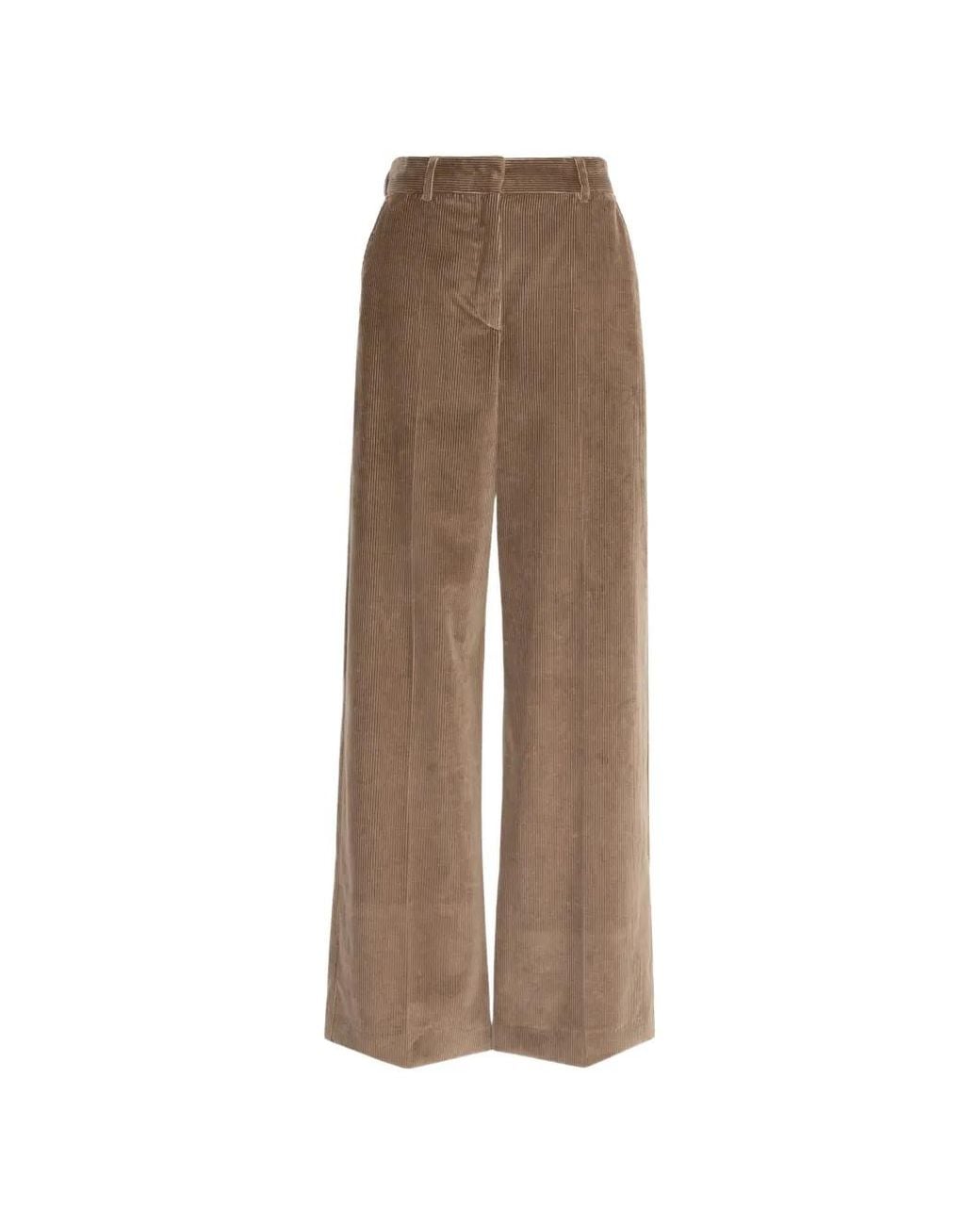 Weekend by Maxmara Natural Cotton Velvet Trousers