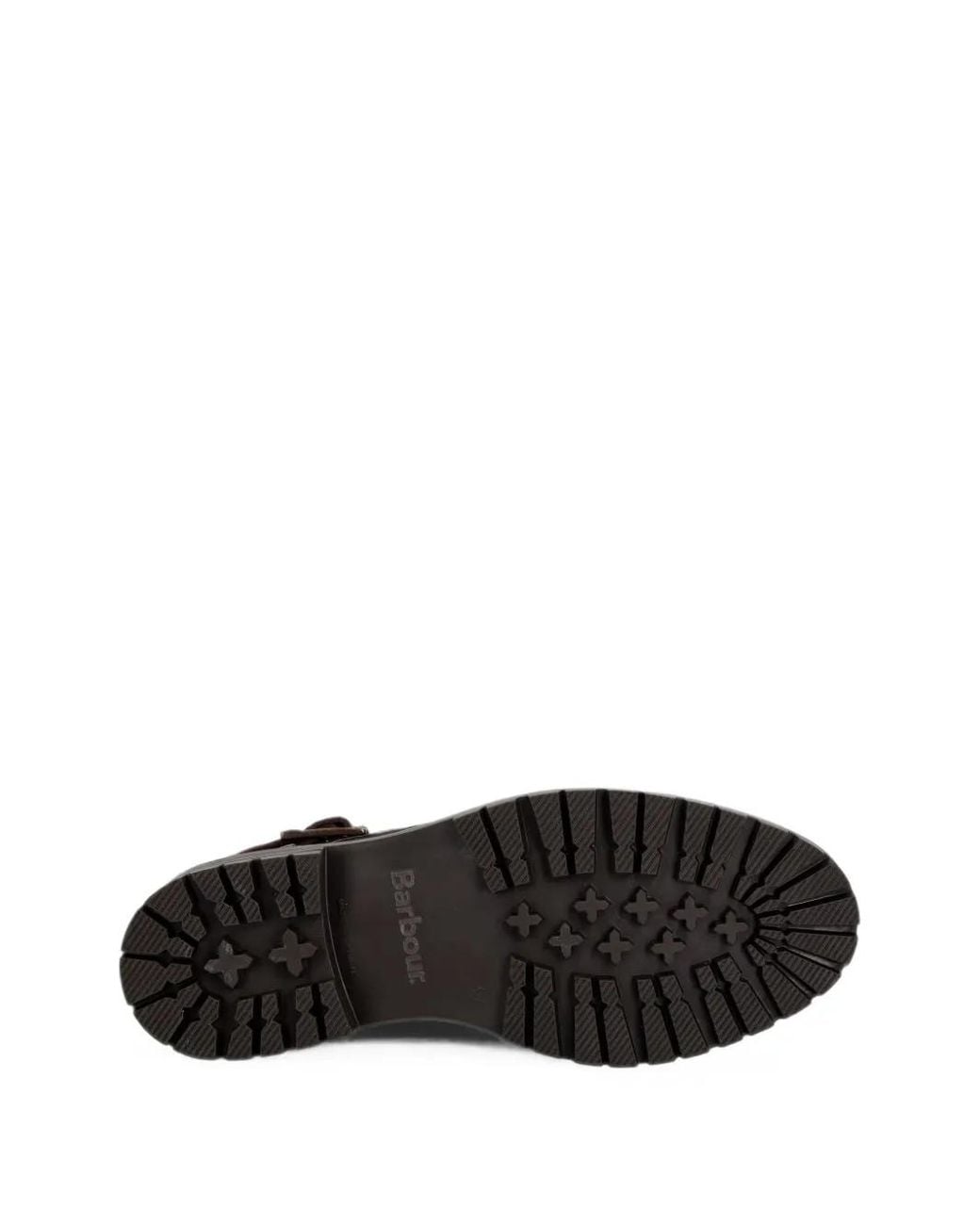 Barbour Brown Heidi Commando Buckle-Strap Lace-Up Boots