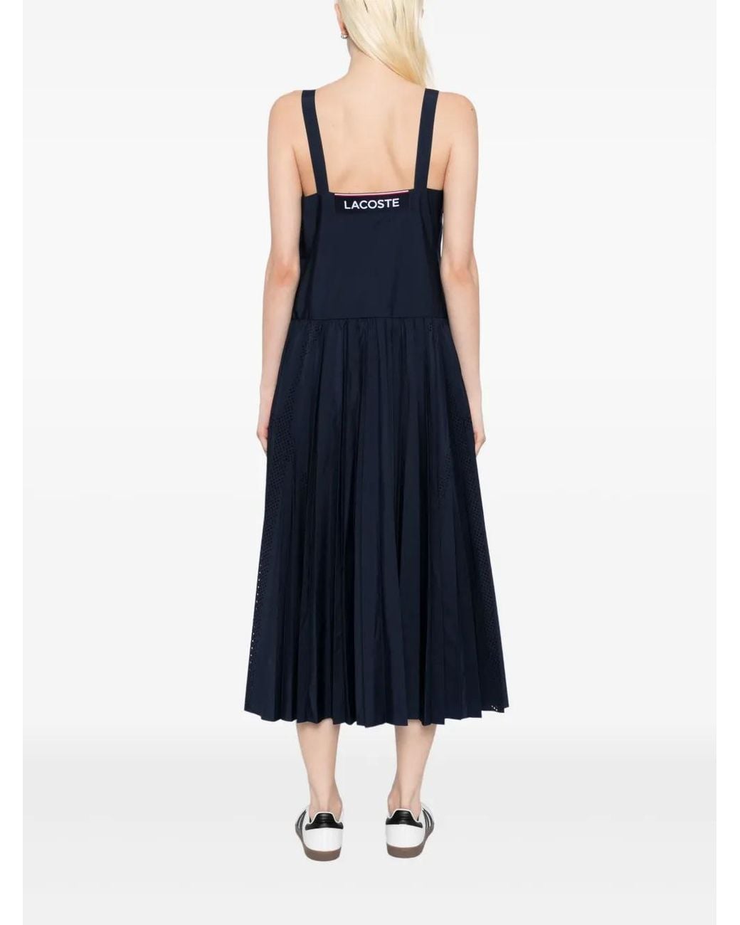 Lacoste Blue Pleated Dress