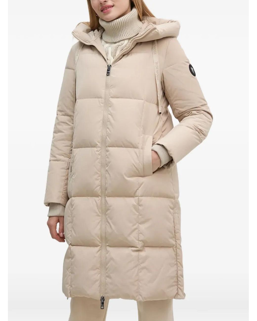 Mos Mosh Natural Mmnova Hooded Quilted Coat
