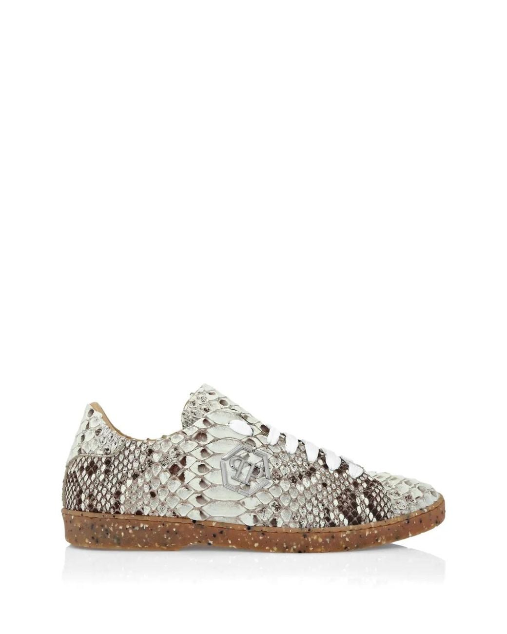 Philipp Plein Pythonleder-Sneakers in White für Herren