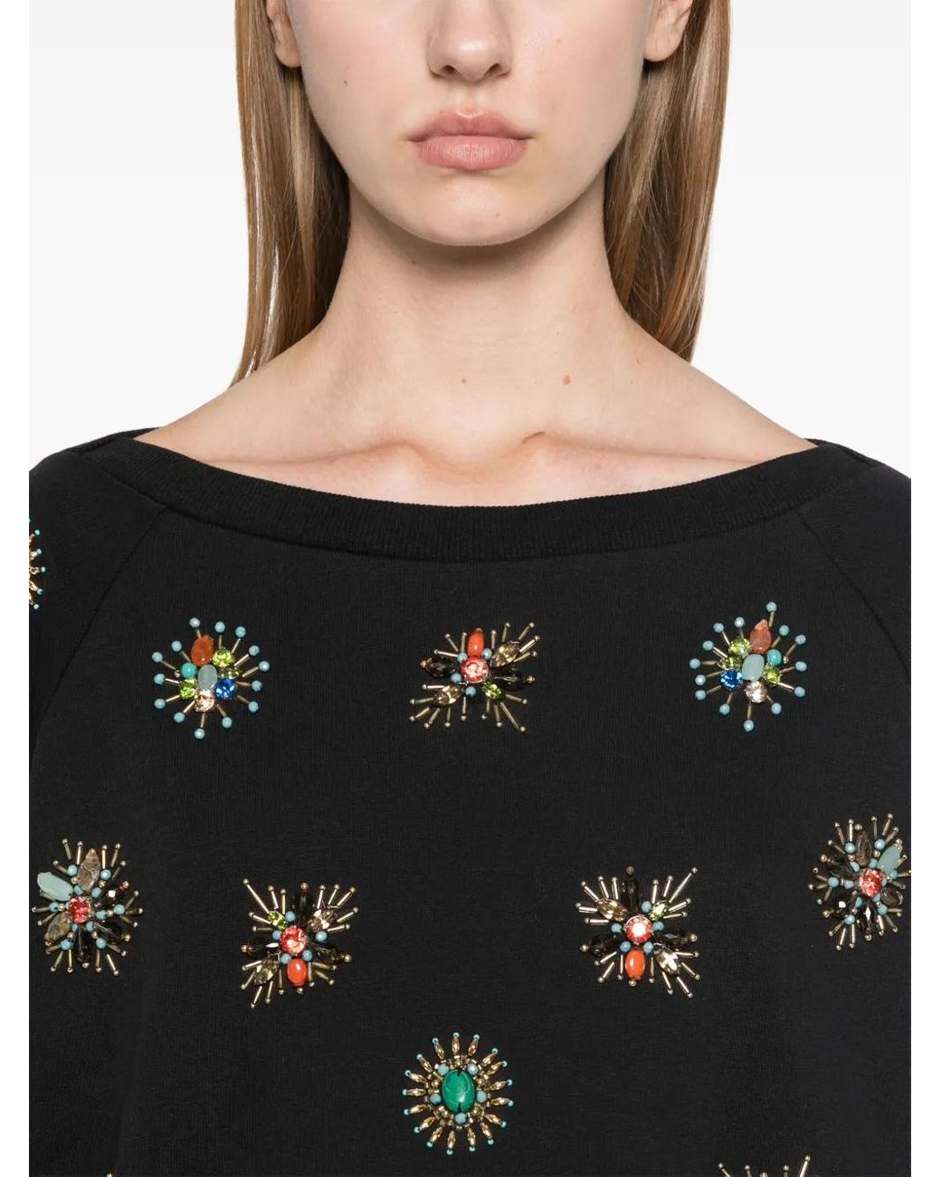 Emilio Pucci Black Embroidered Sweatshirt