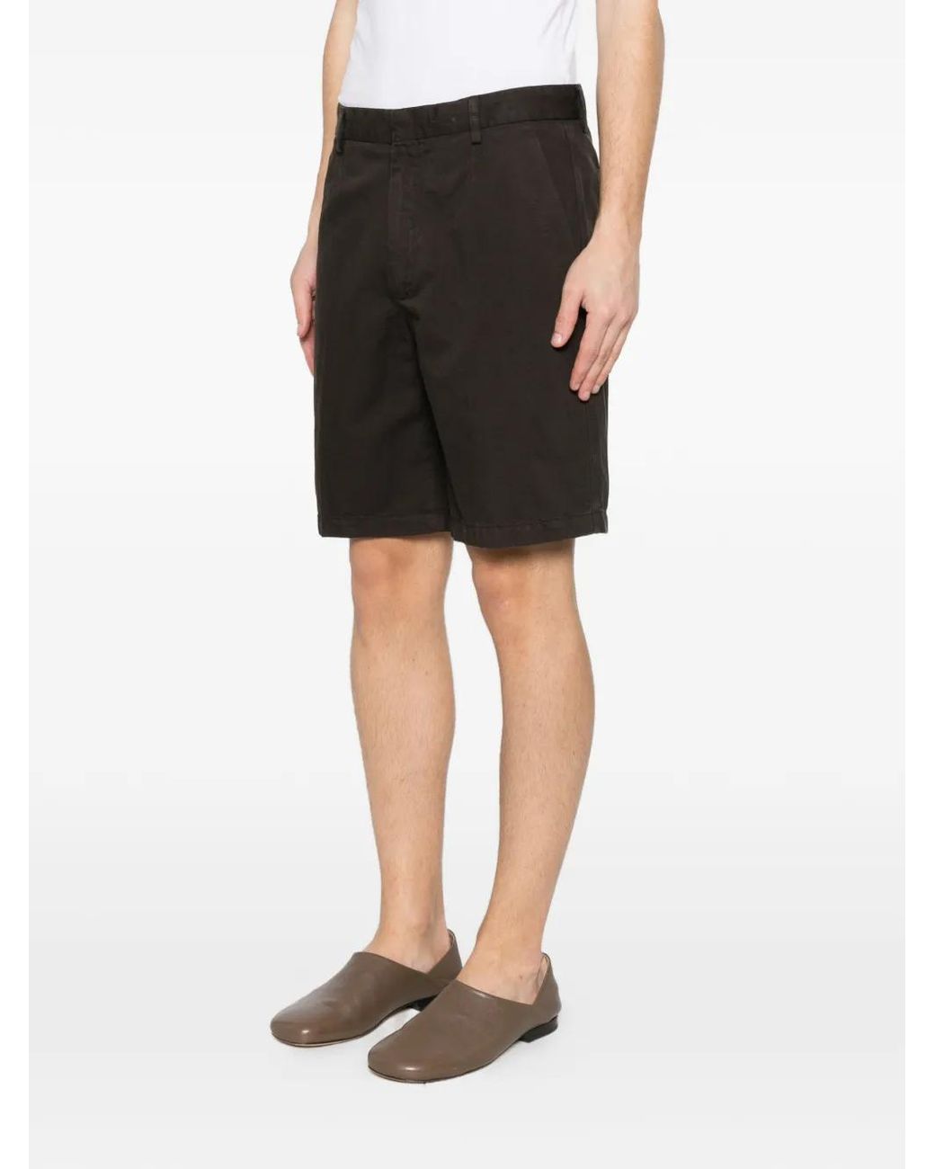 Zegna Black Front-Pockets Shorts for men
