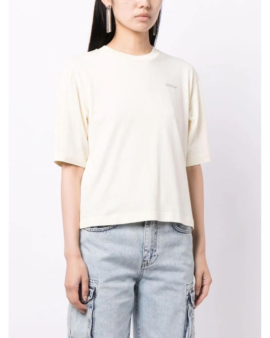 Off-White c/o Virgil Abloh White Walking Man Cotton T-shirt