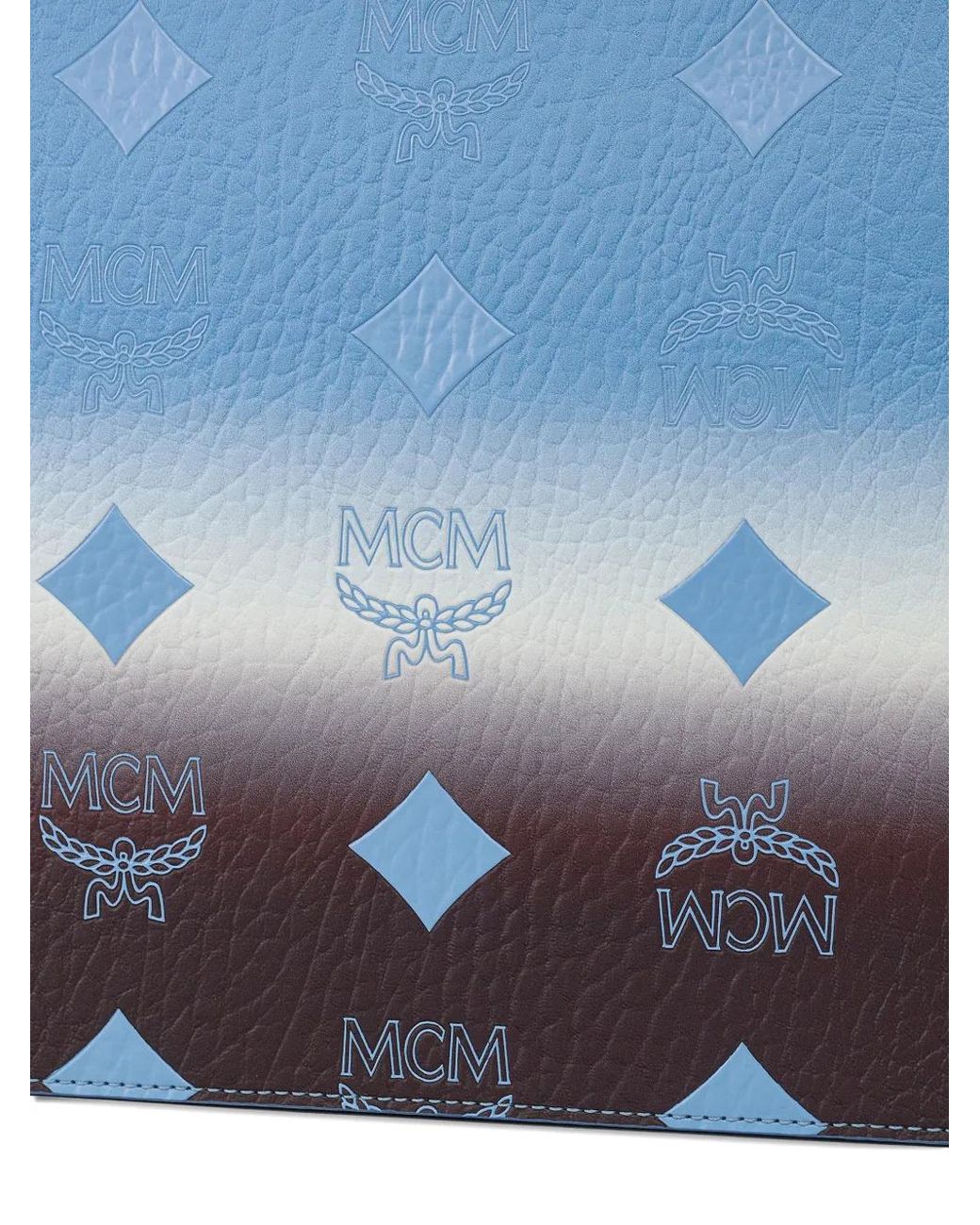 MCM Blue Gradation Wristlet Pouch