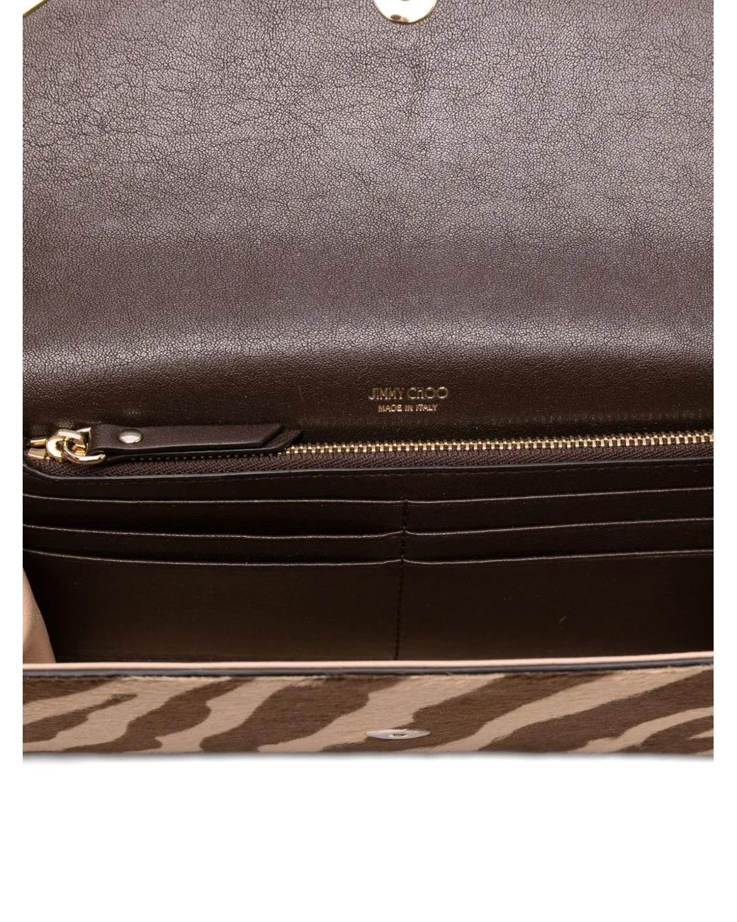 Jimmy Choo Pink Emmie Zebra-Print Clutch Bag