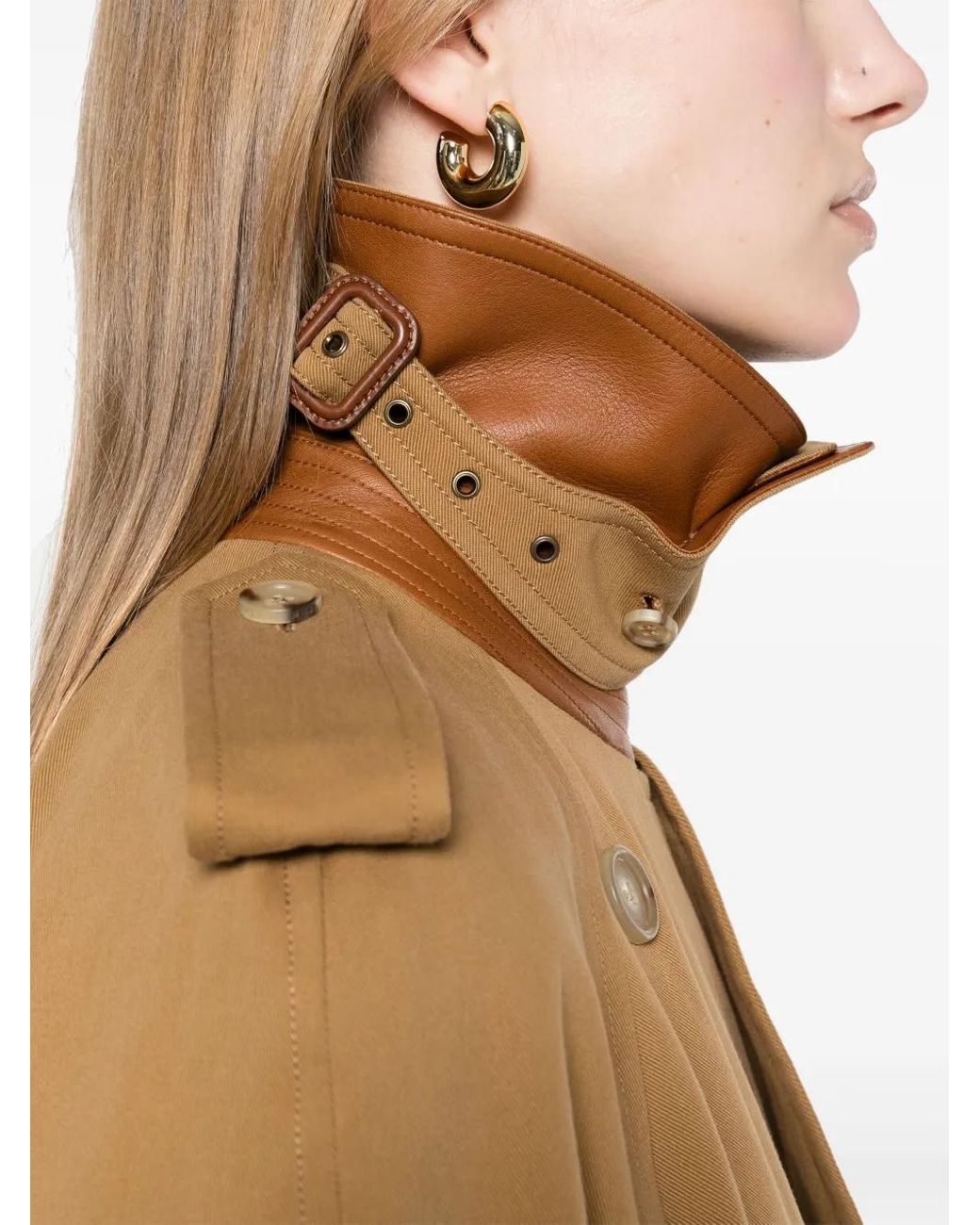 Chloé Natural Cotton Gabardine Trench Coat