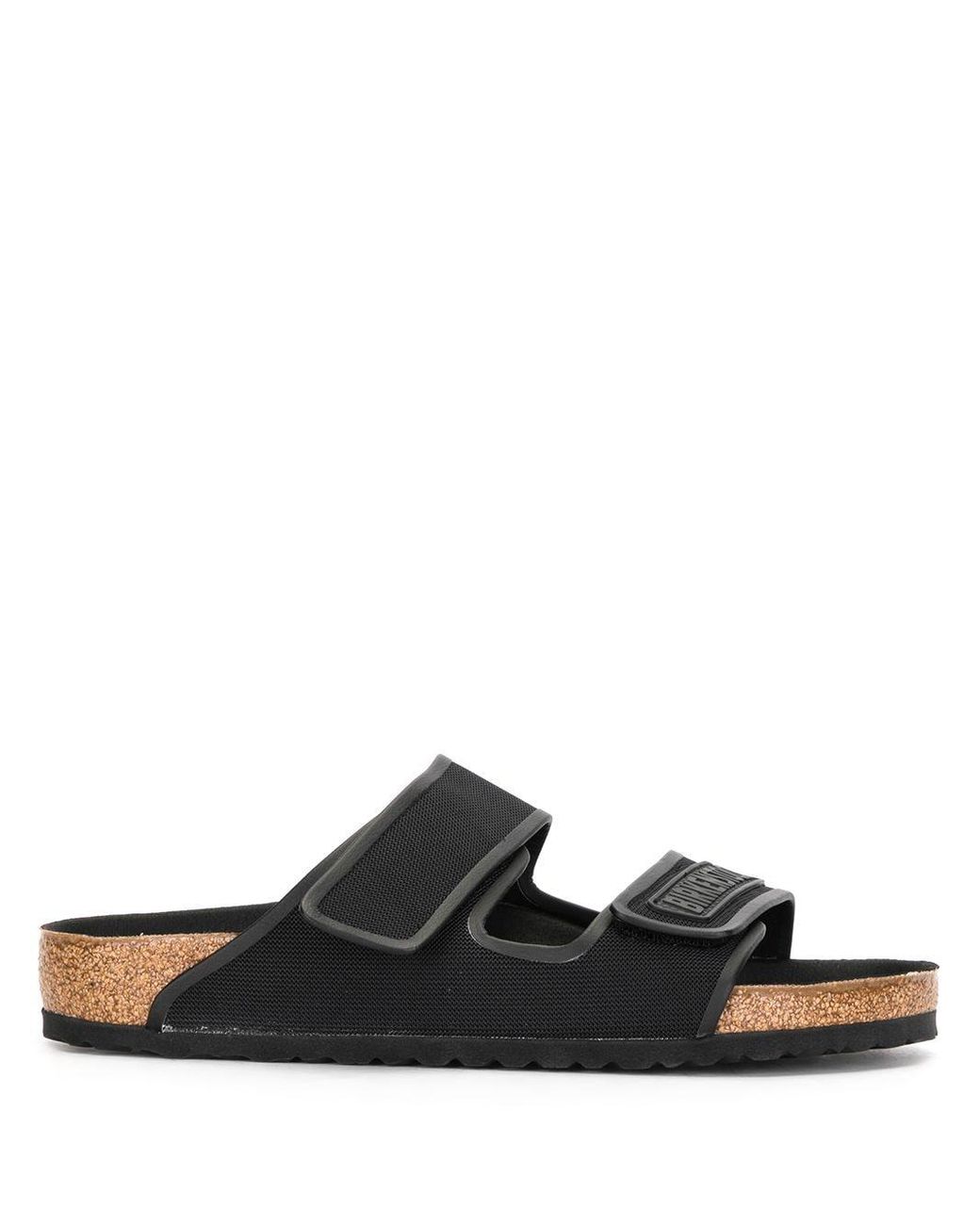 Birkenstock Double-strap Flat Sandals in Black for Men | Lyst