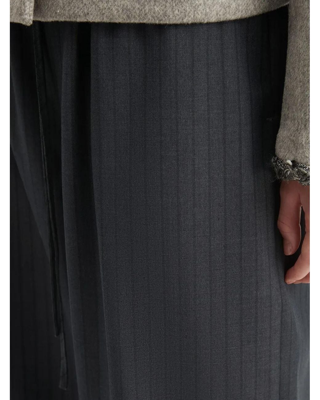 B+ AB Gestreepte Broek in het Black