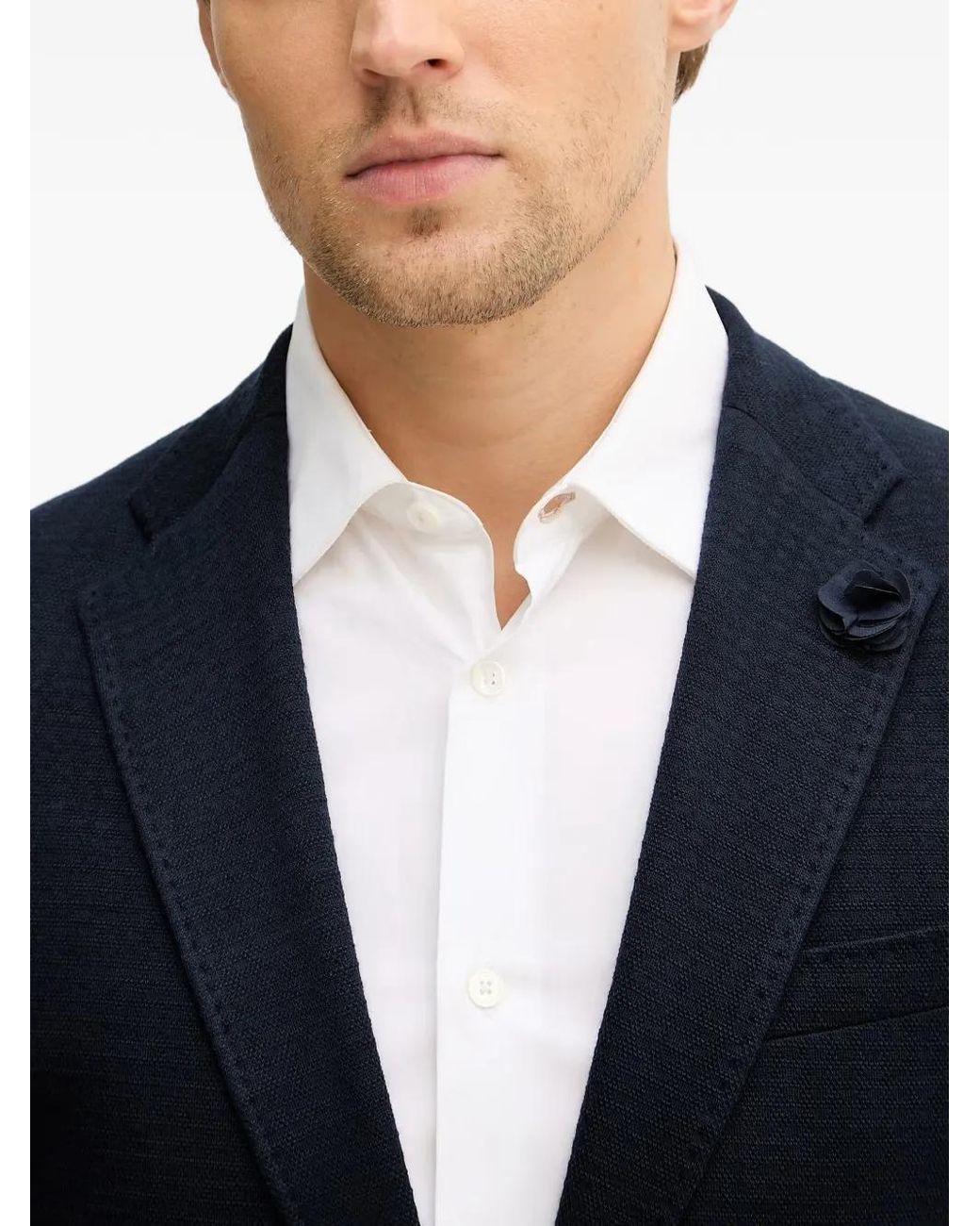 Joop! Blue Floral-Boutonnière Single-Breasted Blazer for men