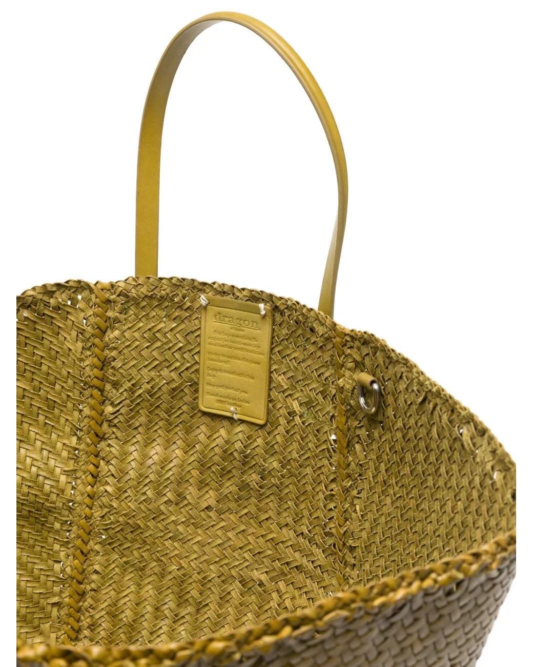 Dragon Diffusion Natural Teresa Woven-Leather Tote Bag