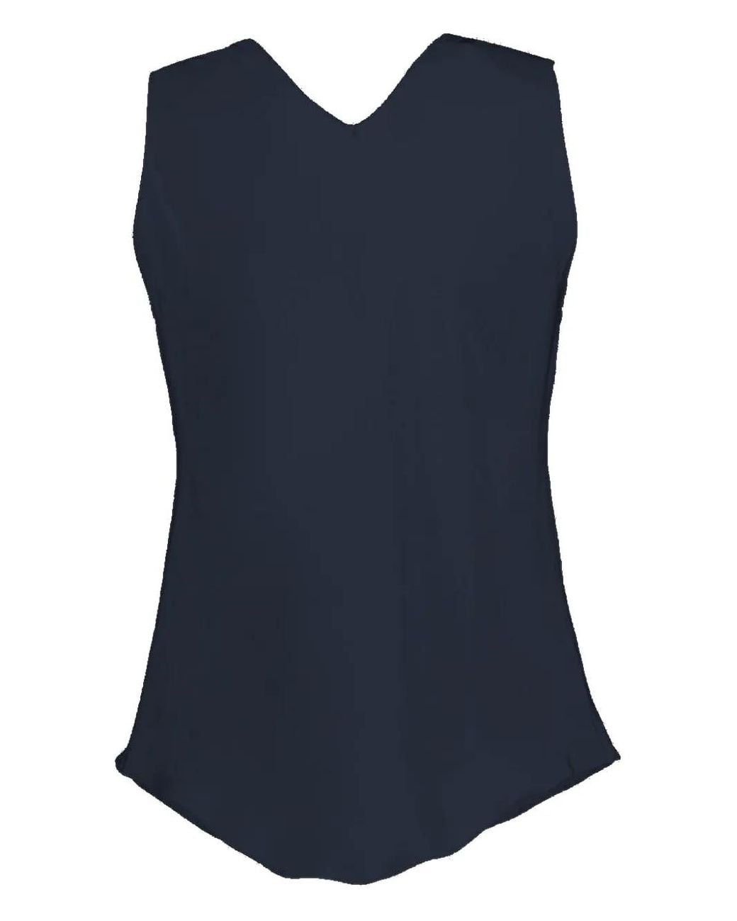 Peter Cohen Blue Flick Round-Neck Sleeveless Tank Top
