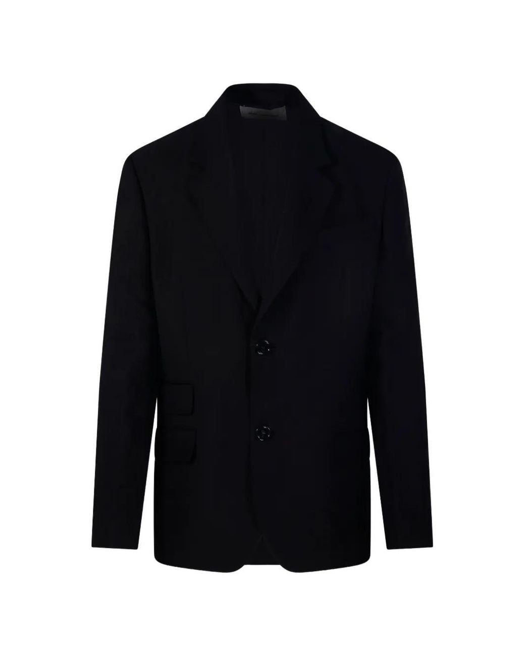 AMI Black Single-Breasted Blazer for men