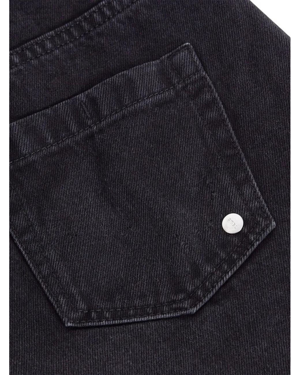 Stel Blue Split-Hem Frayed Jeans