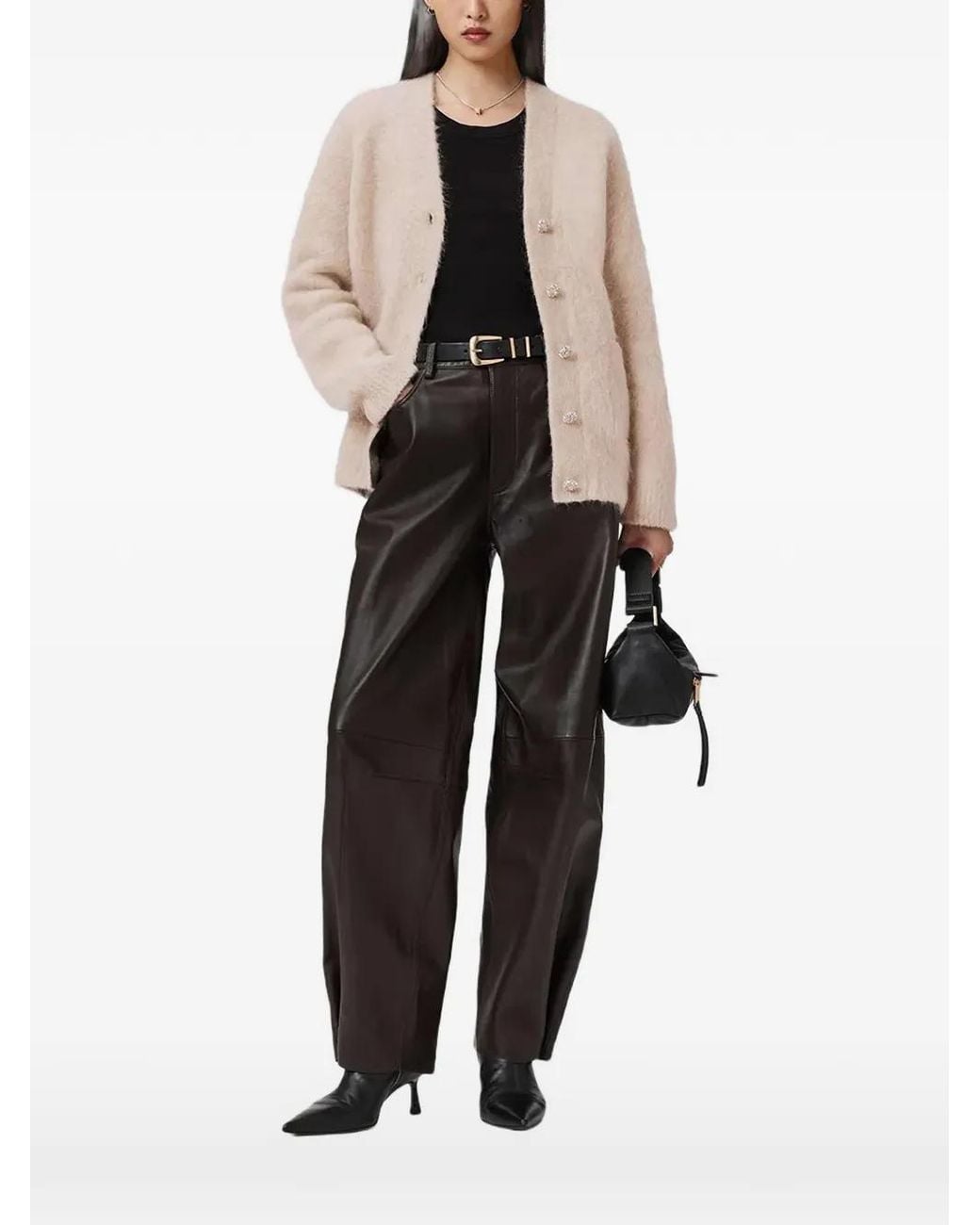 AllSaints Natural Rubi Button Front-Pocket Cardigan