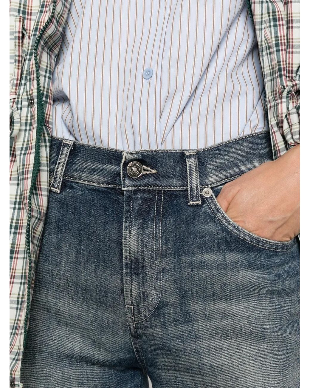 Dondup Blue Amber Wide-Leg Jeans