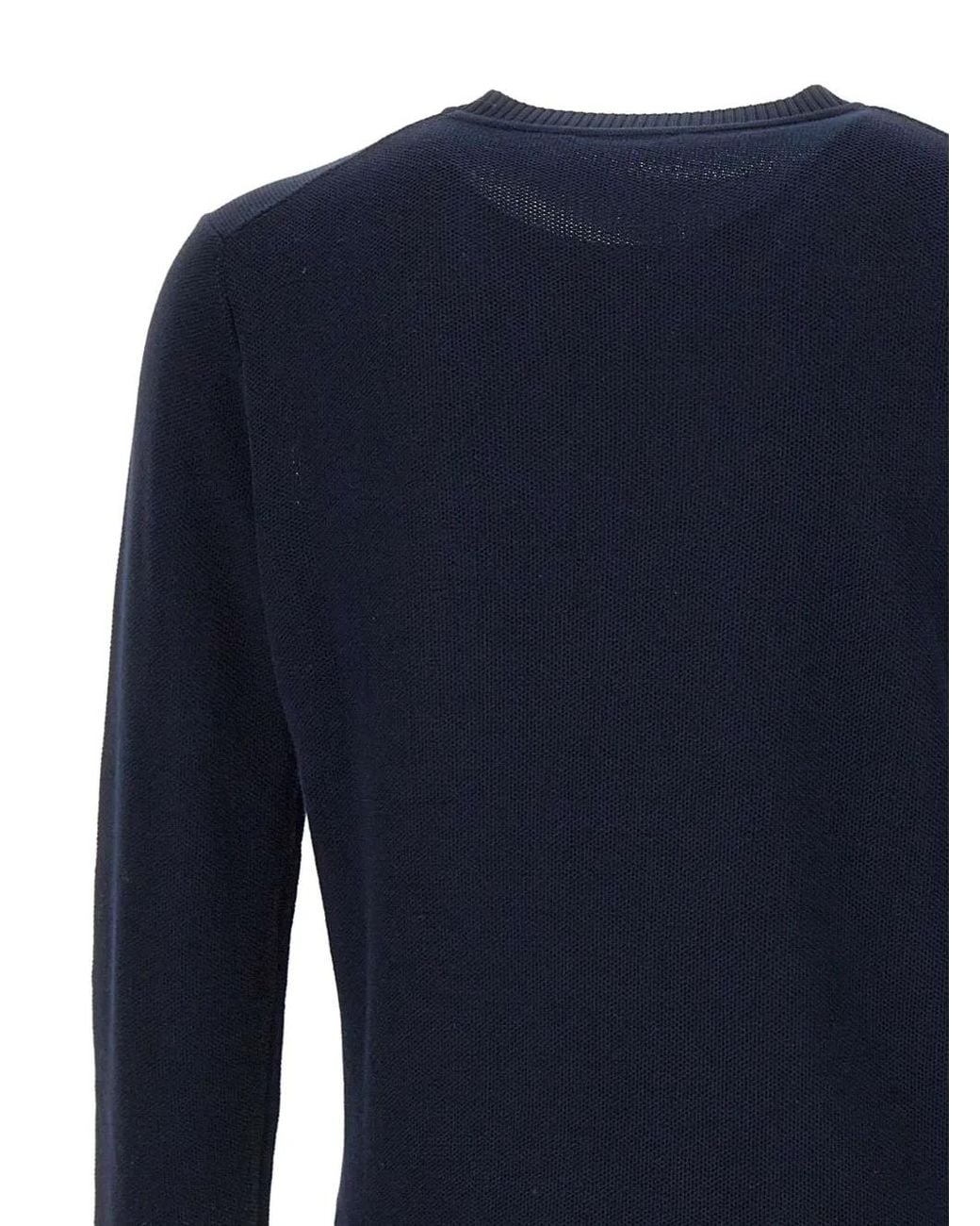 Kangra Blue Crew-Neck Cotton Sweater for men