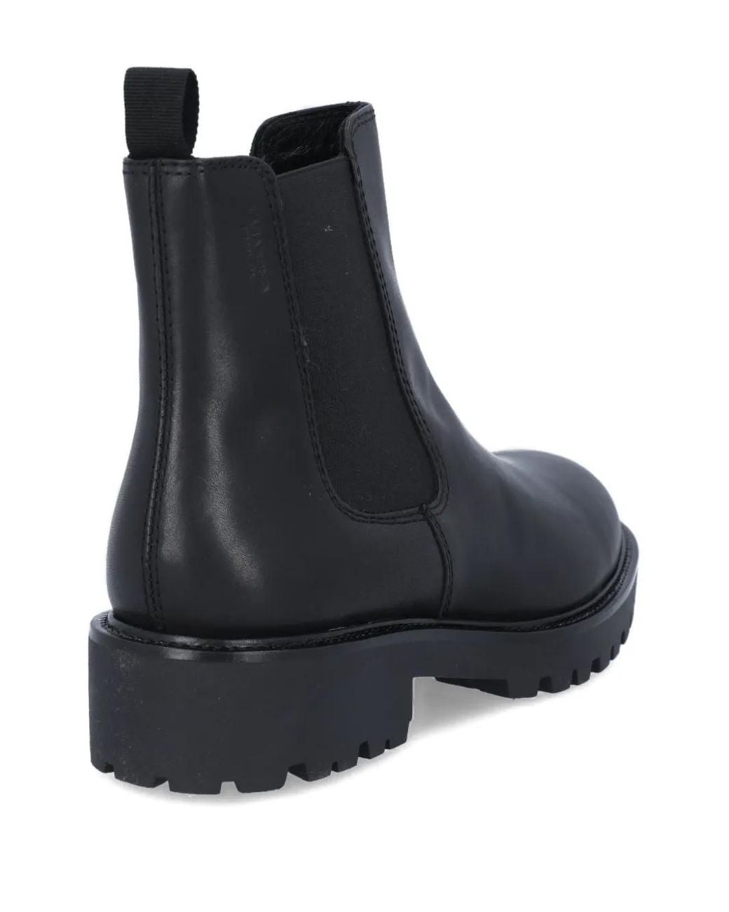 Vagabond Black Elastic-Panelled Leather Boots