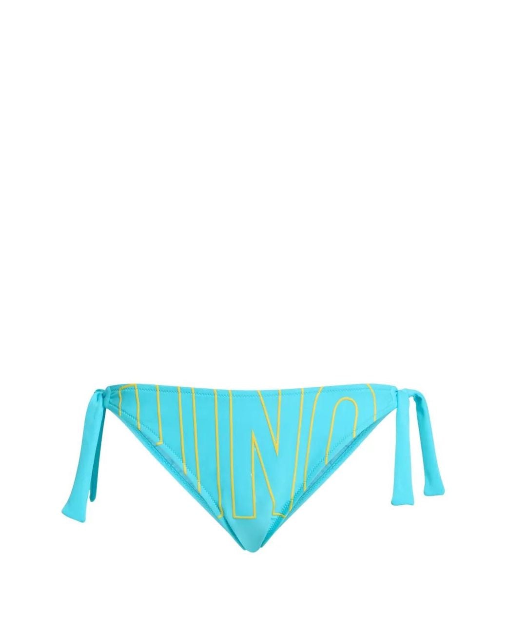 Moschino Blue Culotte De Bain En Lycra À Liens Noués